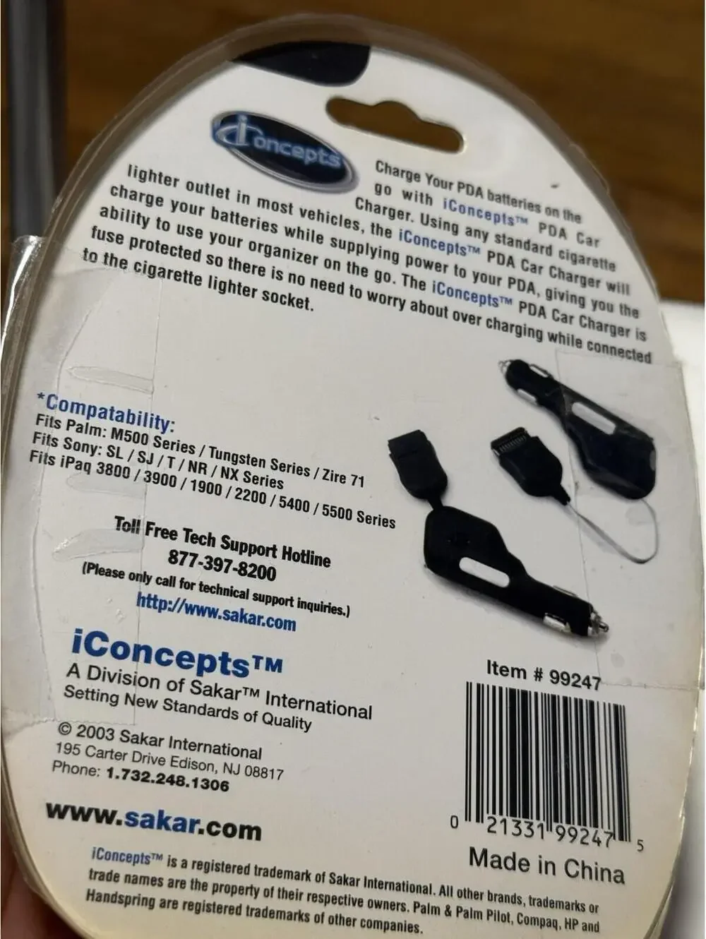 I Concepts Universal Car Charger For Palm And Sony